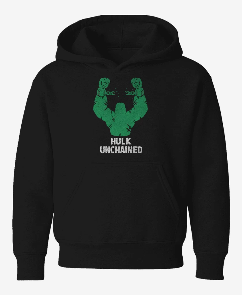 Poleron de niño Negro de Hulk unchained