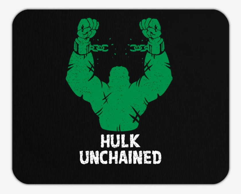 Mousepad Negro de Hulk unchained