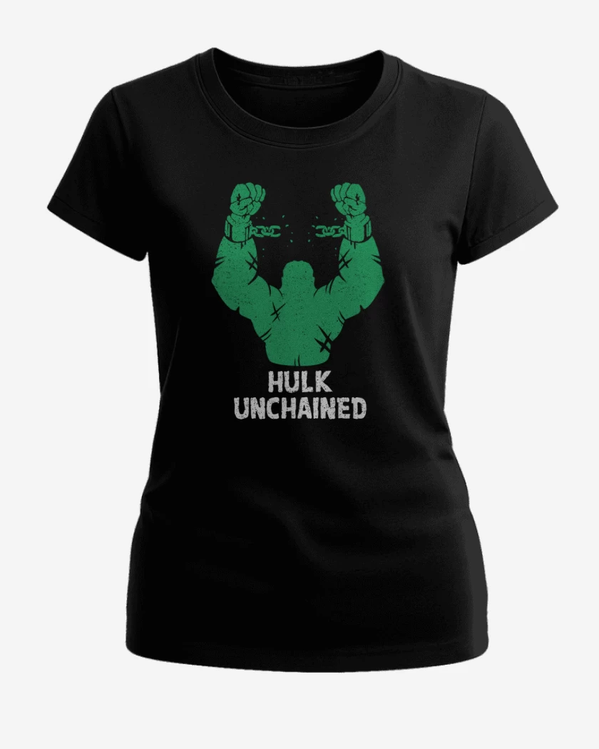 Polera de Mujer Negro de Hulk unchained