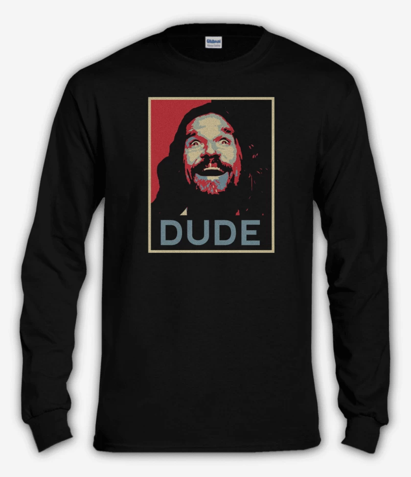 Polera manga larga Negro de Dude