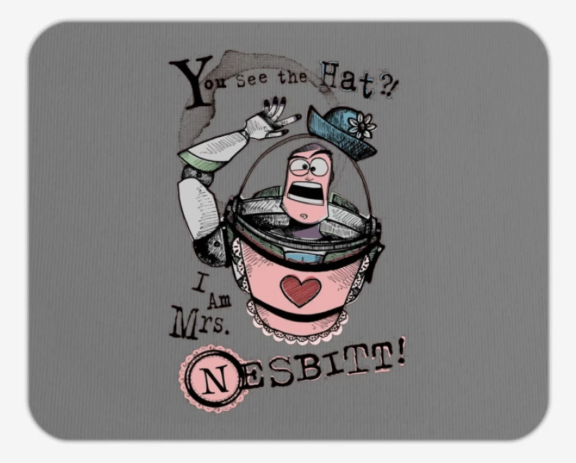 Mousepad Gris Melange de Sra Nesbitt