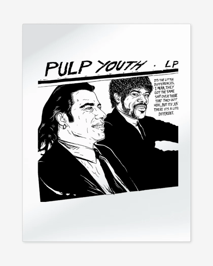 Print metalico Blanco de Pulp youth