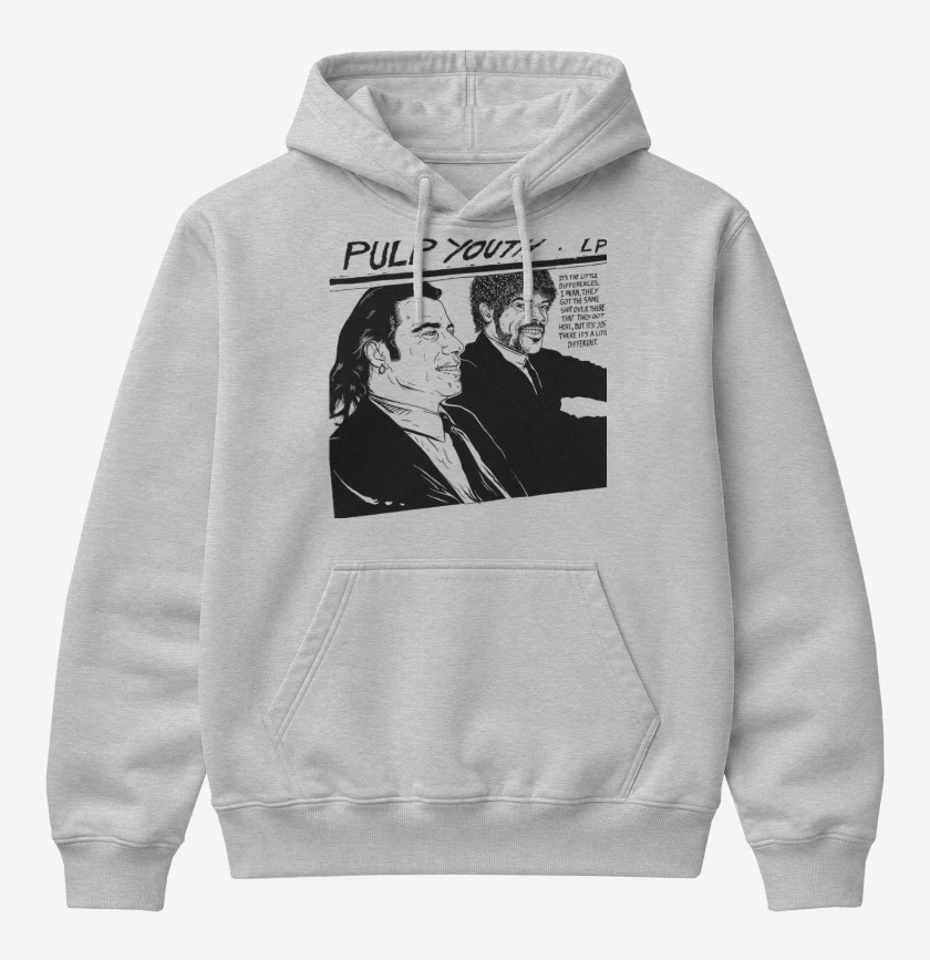 Poleron Canguro básico Gris Melange de Pulp youth