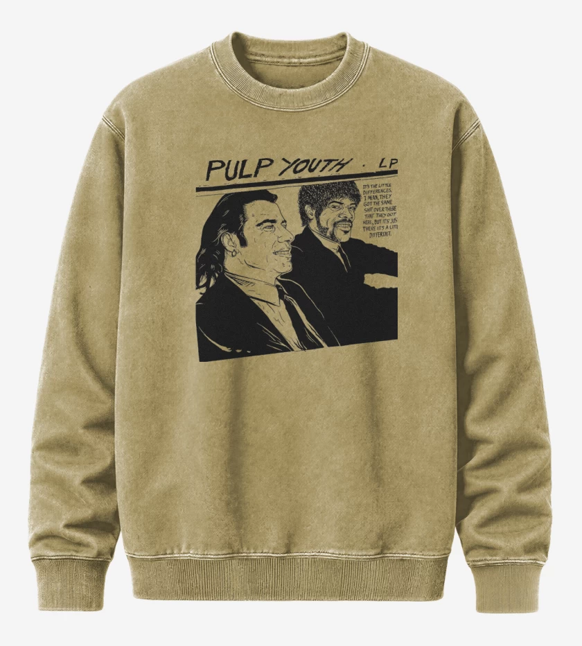 Poleron Polo Acid Wash Beige de Pulp youth