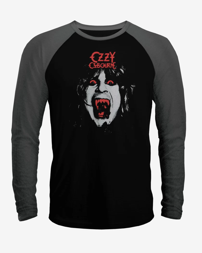 Polera Raglan Negro / Negro Heather de Ozzy