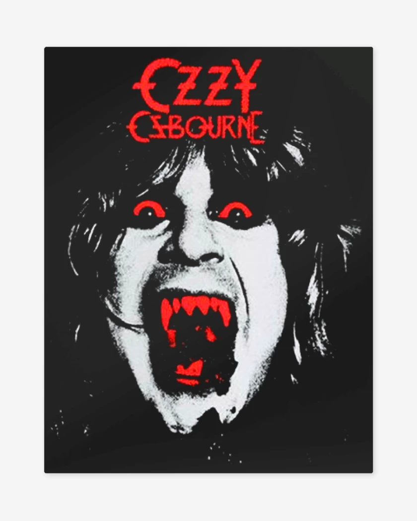 Print metalico Negro de Ozzy