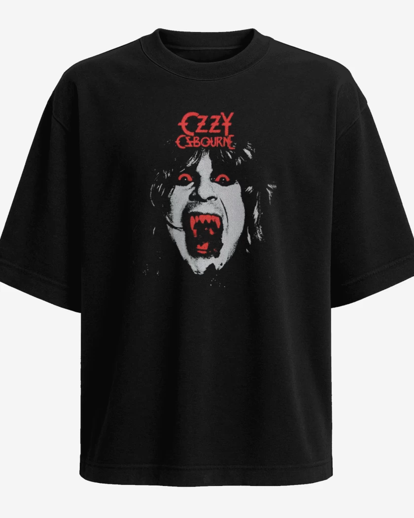 Polera Oversize Negro de Ozzy
