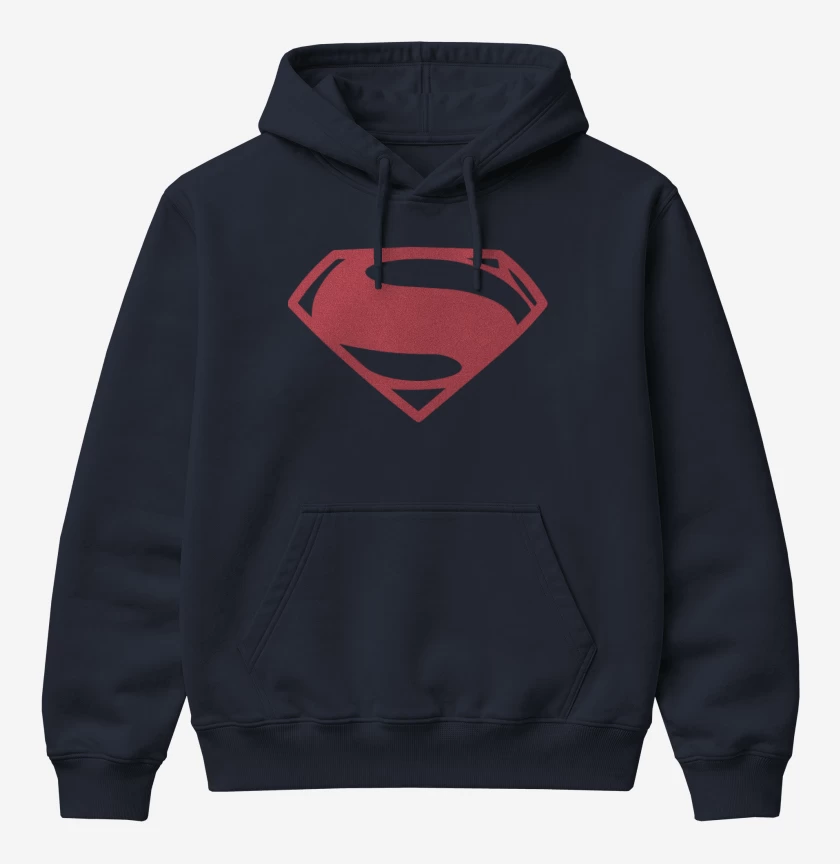 Poleron Canguro básico Azul Marino de Superman - Logo