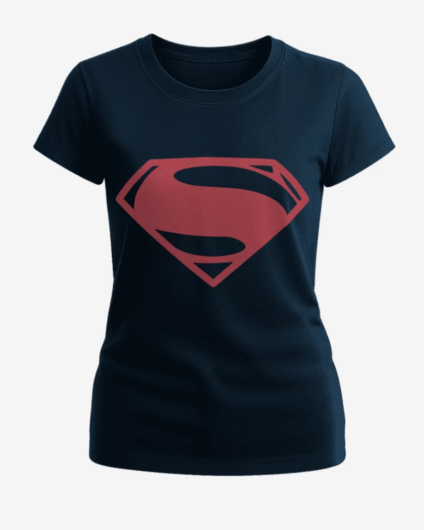 Polera de Mujer Azul Marino de Superman - Logo