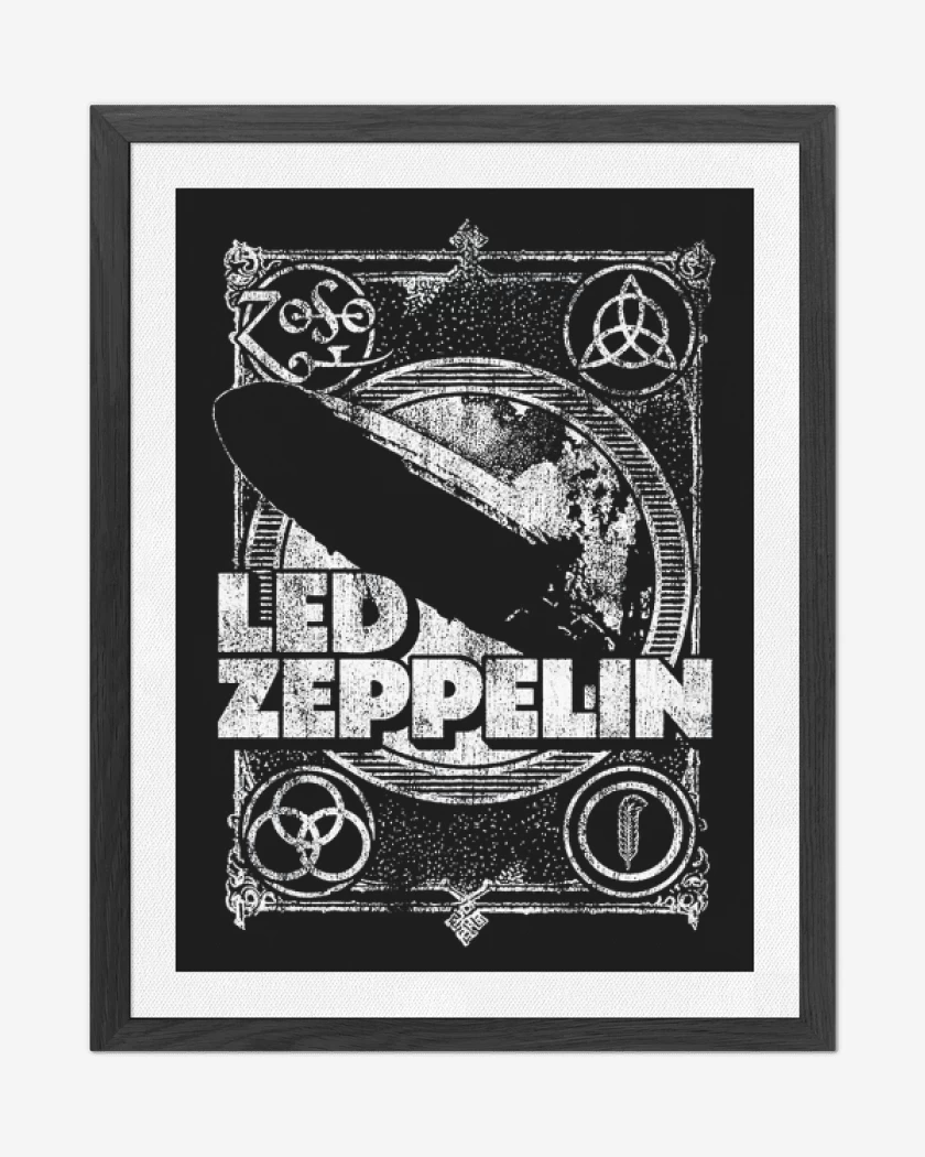 Cuadro decorativo Negro de Zeppelin