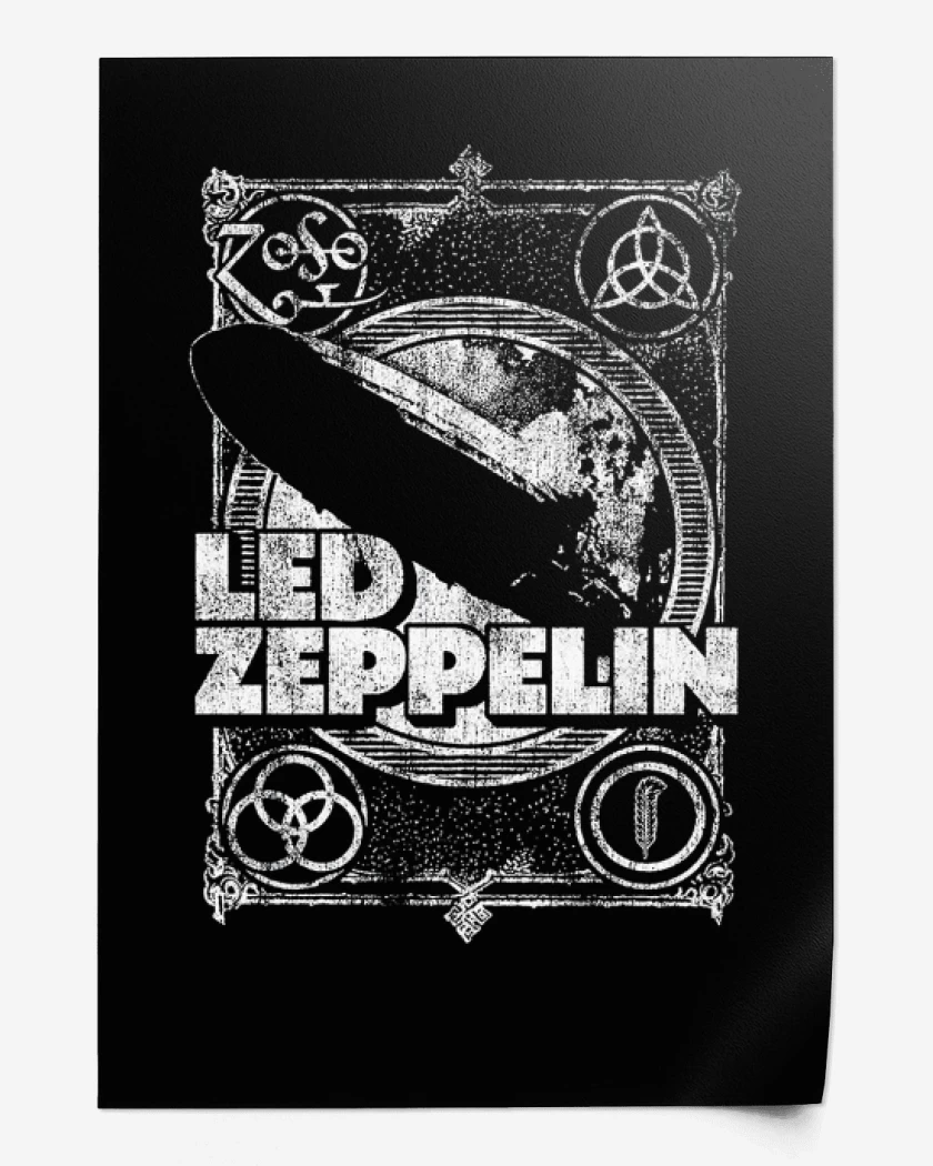 Print Negro de Zeppelin