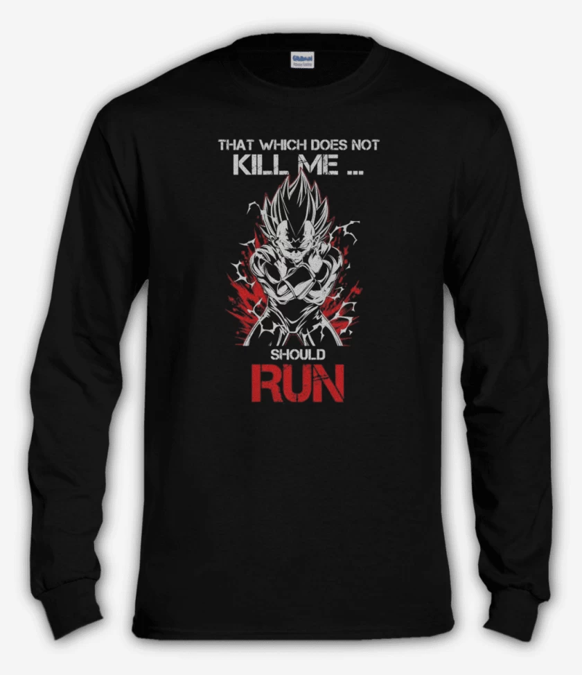 Polera manga larga Negro de Vegeta Maligno