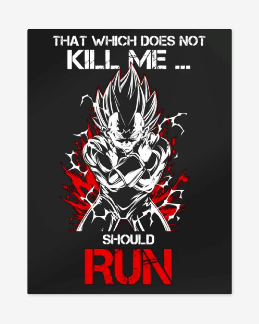 Print metalico Negro de Vegeta Maligno