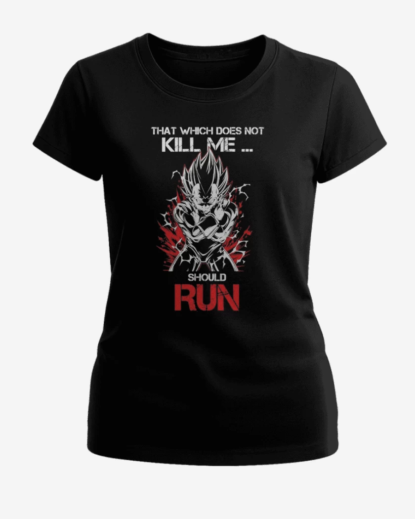 Polera de Mujer Negro de Vegeta Maligno