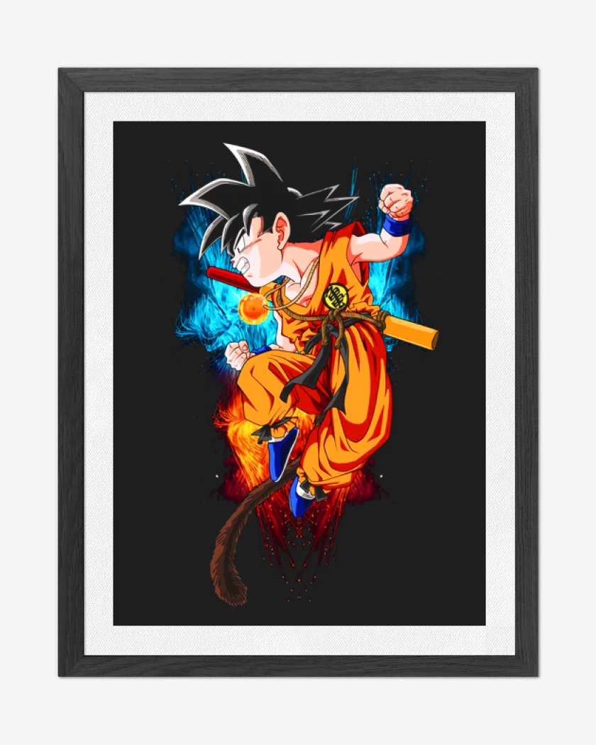 Cuadro decorativo Negro de Goku 7