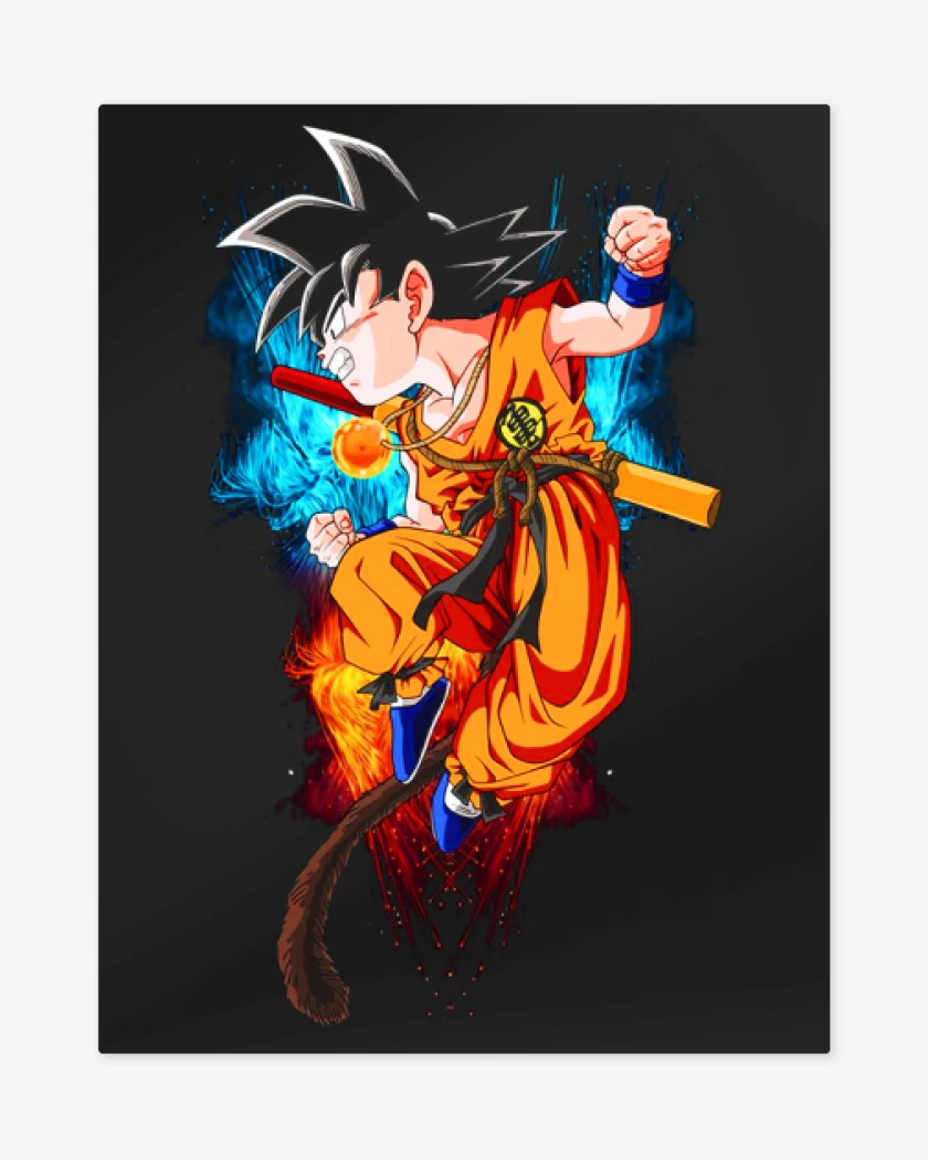 Print metalico Negro de Goku 7