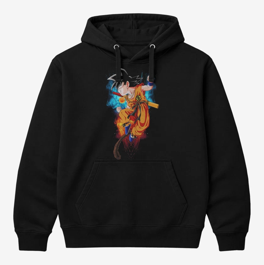 Polerón Canguro Negro de Goku 7