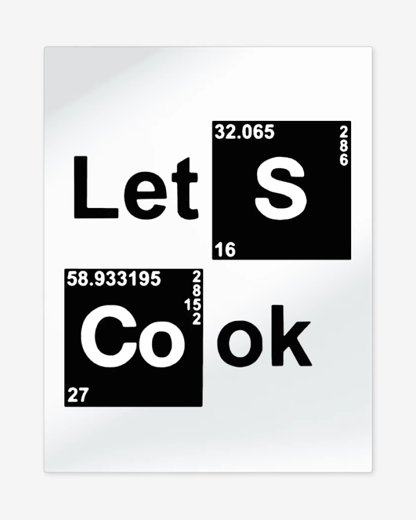 Print metalico Blanco de Lets Cook