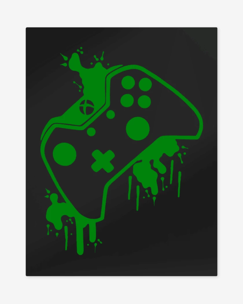 Print metalico Negro de Xbox Joistick