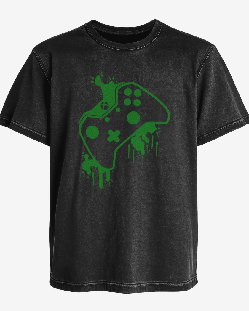 Polera desgastada Negro de Xbox Joistick