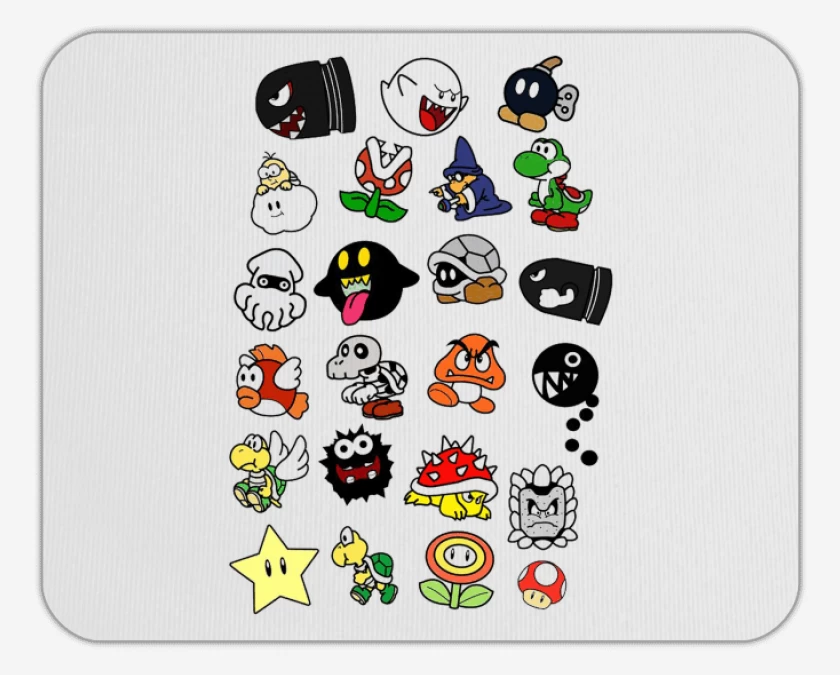 Mousepad Personajillos