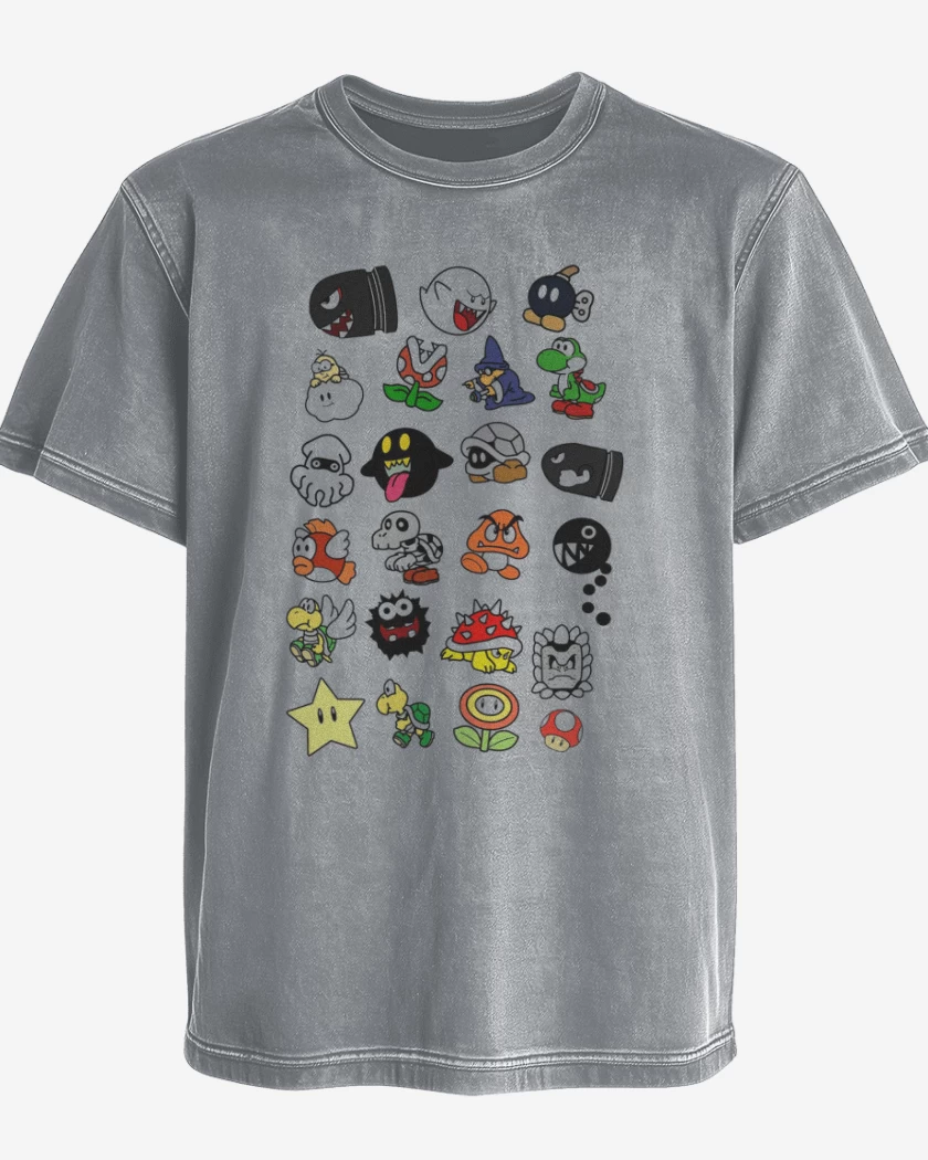 Polera desgastada Personajillos