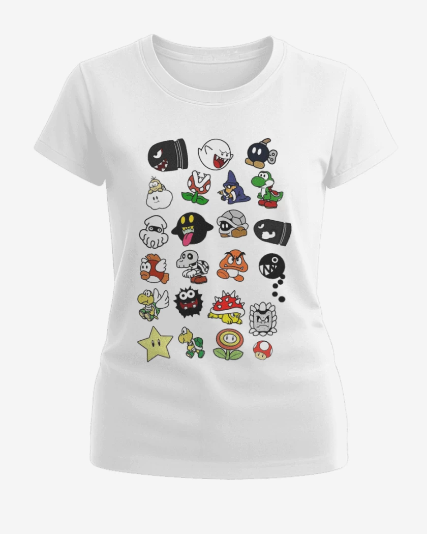 Polera de Mujer Blanco de Personajillos