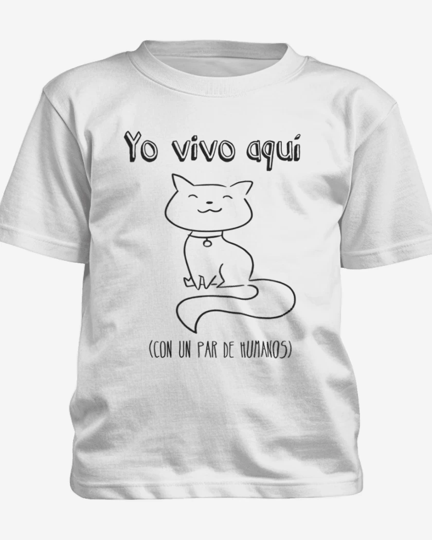 Polera de niño Blanco de Yo vivo aqui