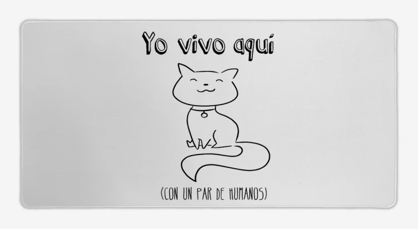 Mouse pad Gamer Blanco de Yo vivo aqui