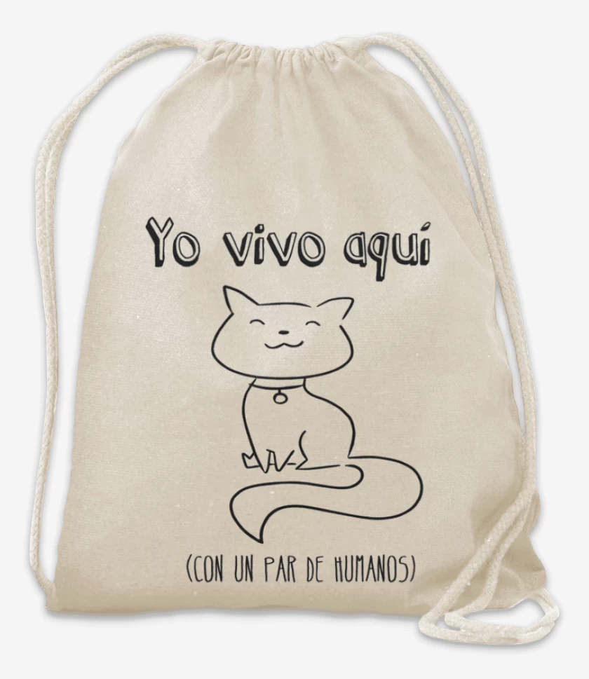 Mochila Blanco de Yo vivo aqui