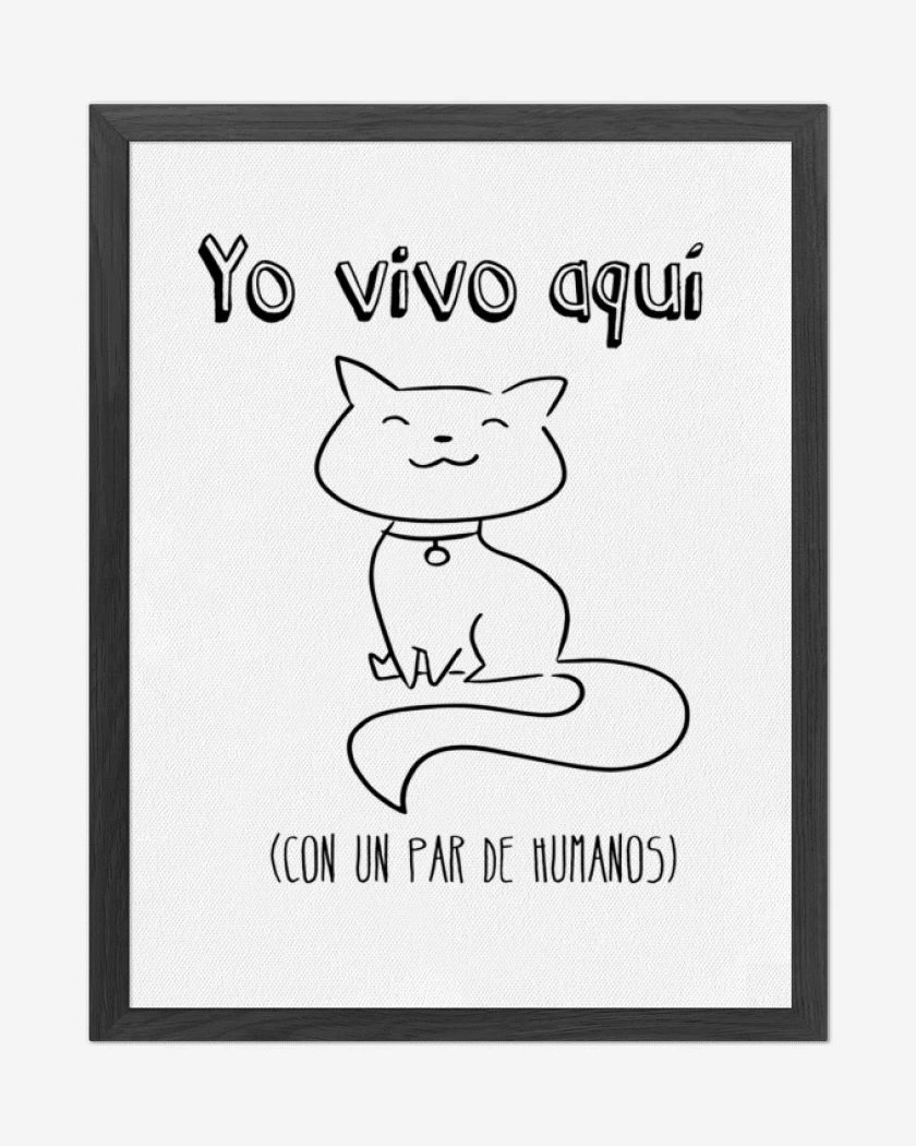 Cuadro decorativo Blanco de Yo vivo aqui