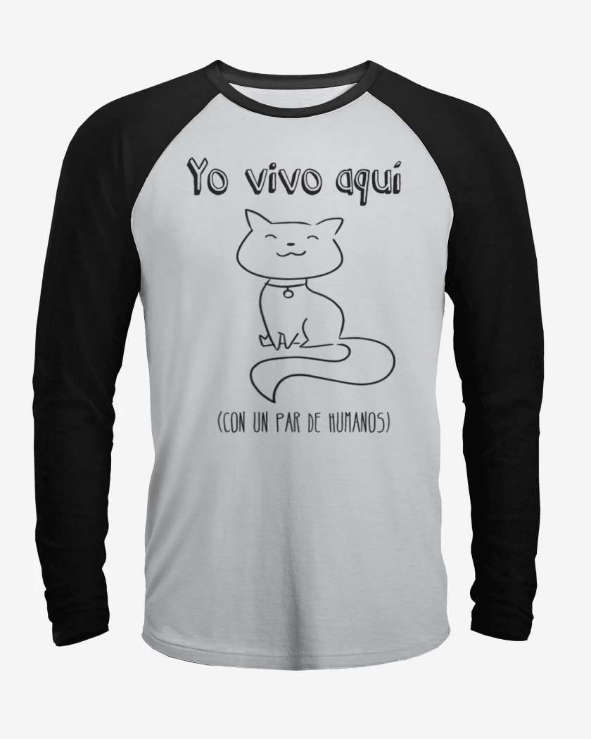 Polera Raglan Yo vivo aqui