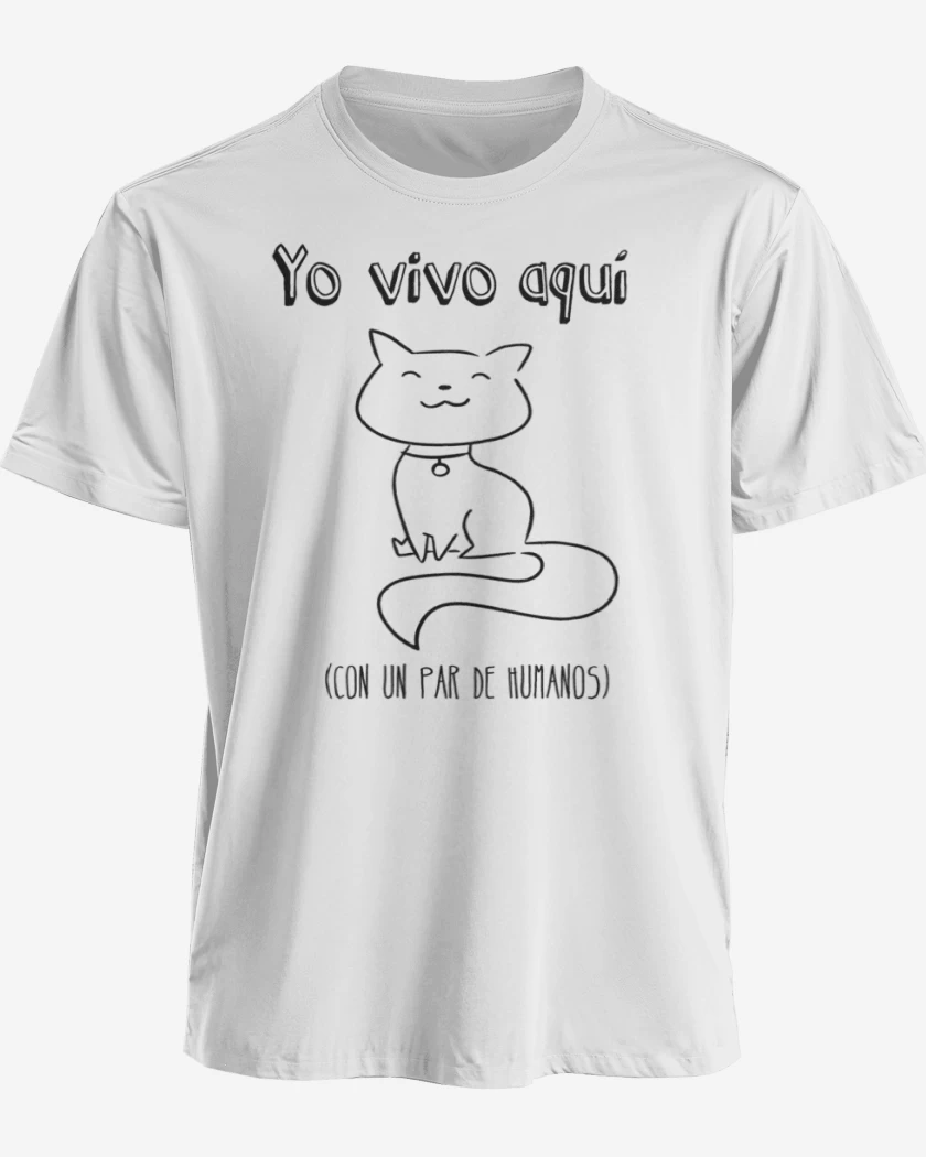 Polera premium Blanco de Yo vivo aqui