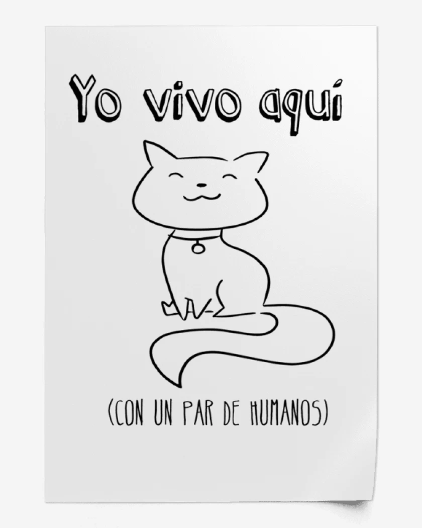 Print Blanco de Yo vivo aqui