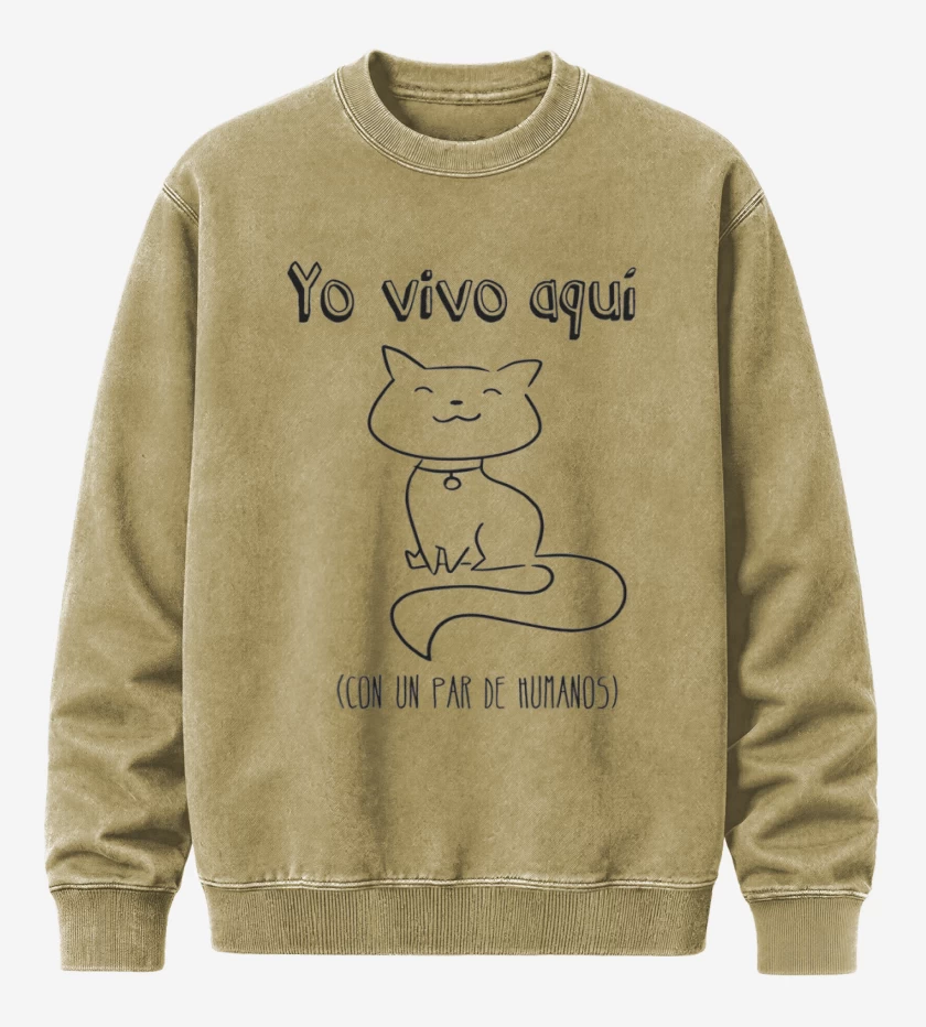Poleron Polo Acid Wash Beige de Yo vivo aqui