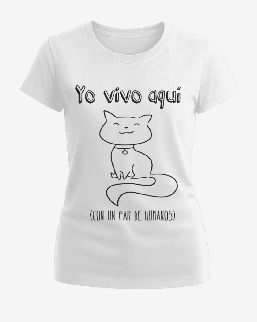 Polera de Mujer Blanco de Yo vivo aqui