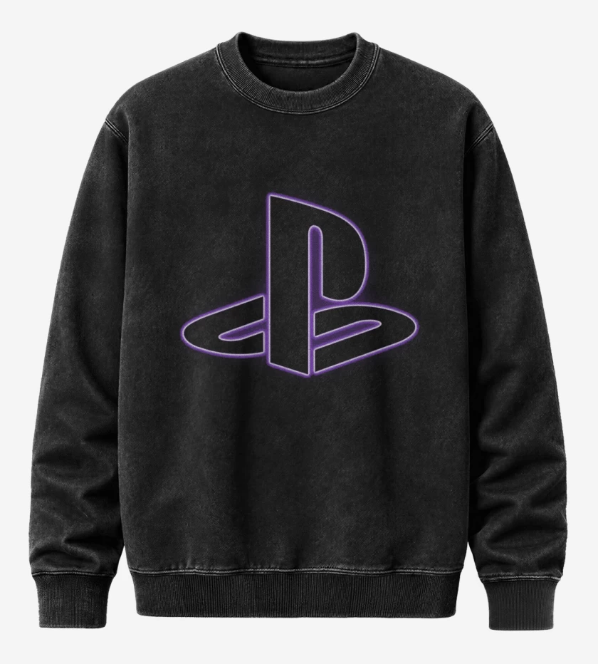 Poleron Polo Acid Wash Negro de Ps one