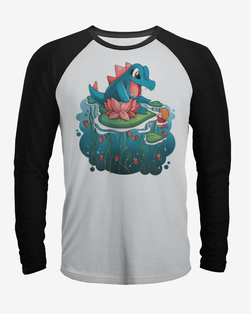 Polera Raglan Blanco / Negro de Totodile