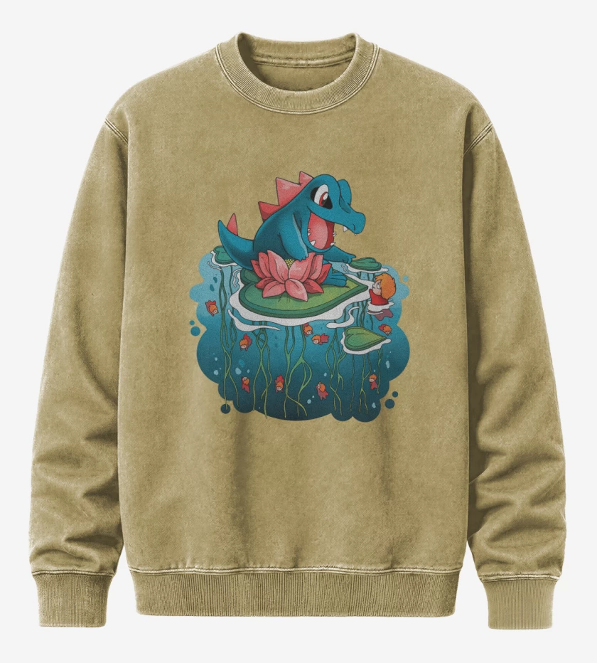 Poleron Polo Acid Wash Beige de Totodile