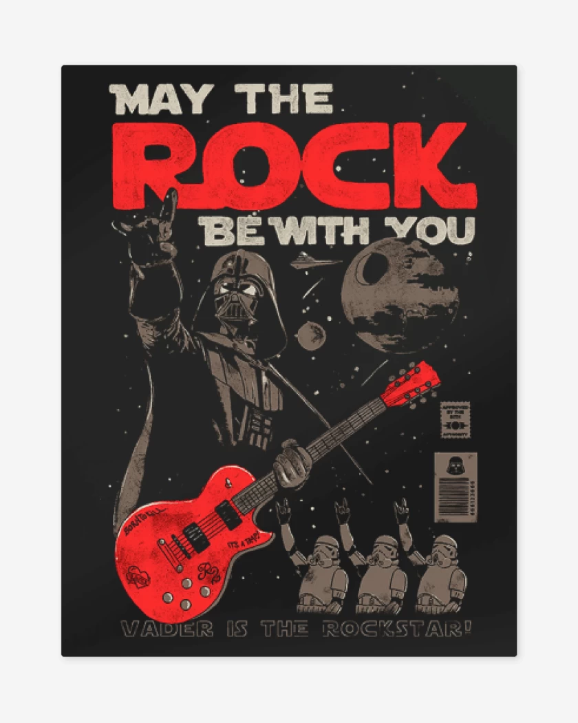 Print metalico Negro de Vader rockstar