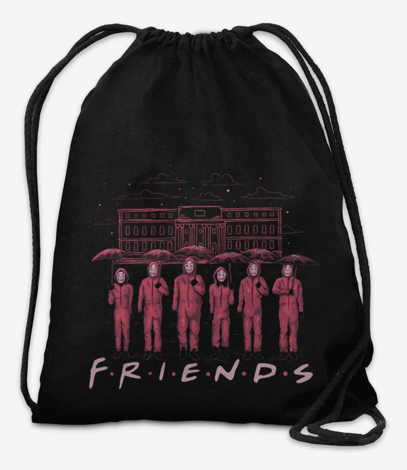 Mochila Negro de La casa de papel