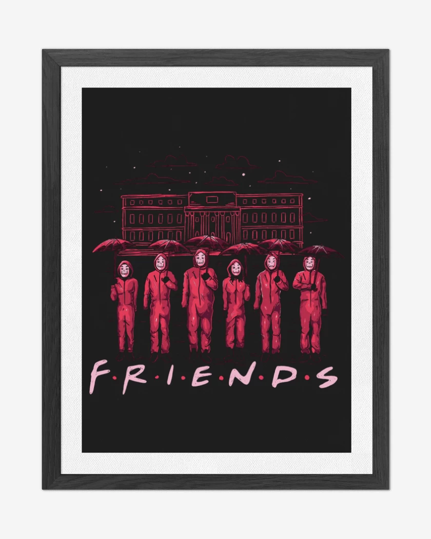 Cuadro decorativo Negro de La casa de papel