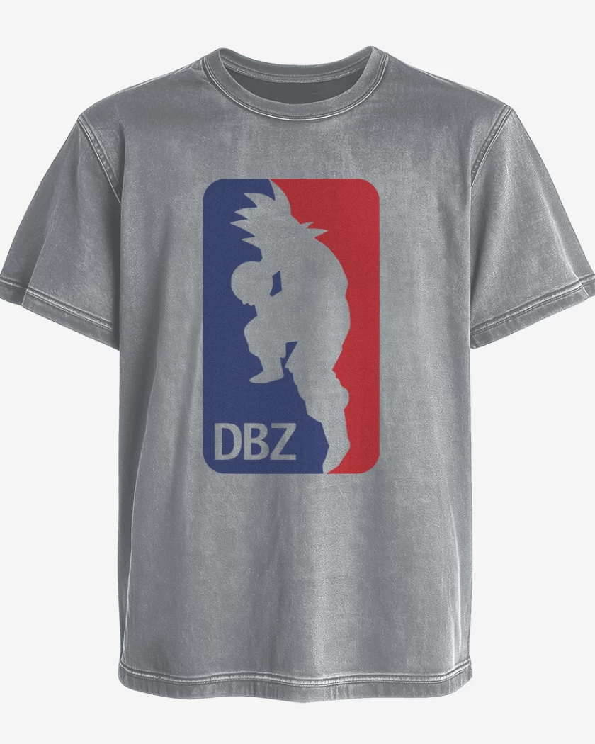 Polera desgastada Gris Melange de Dbz