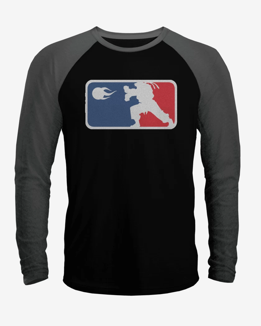 Polera Raglan Negro / Negro Heather de Ryu