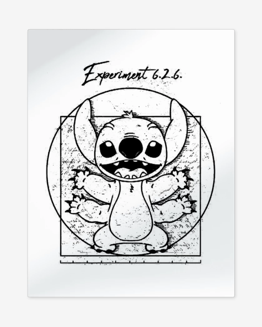 Print metalico Blanco de Experimento 626