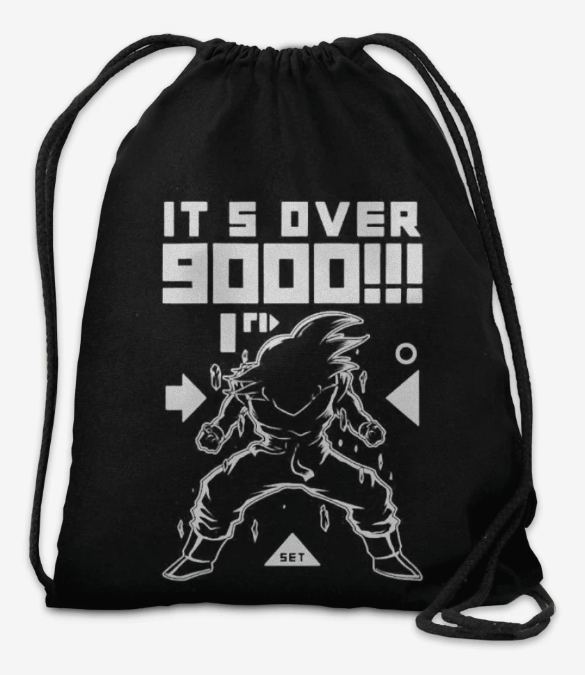 Mochila Negro de Over 9000