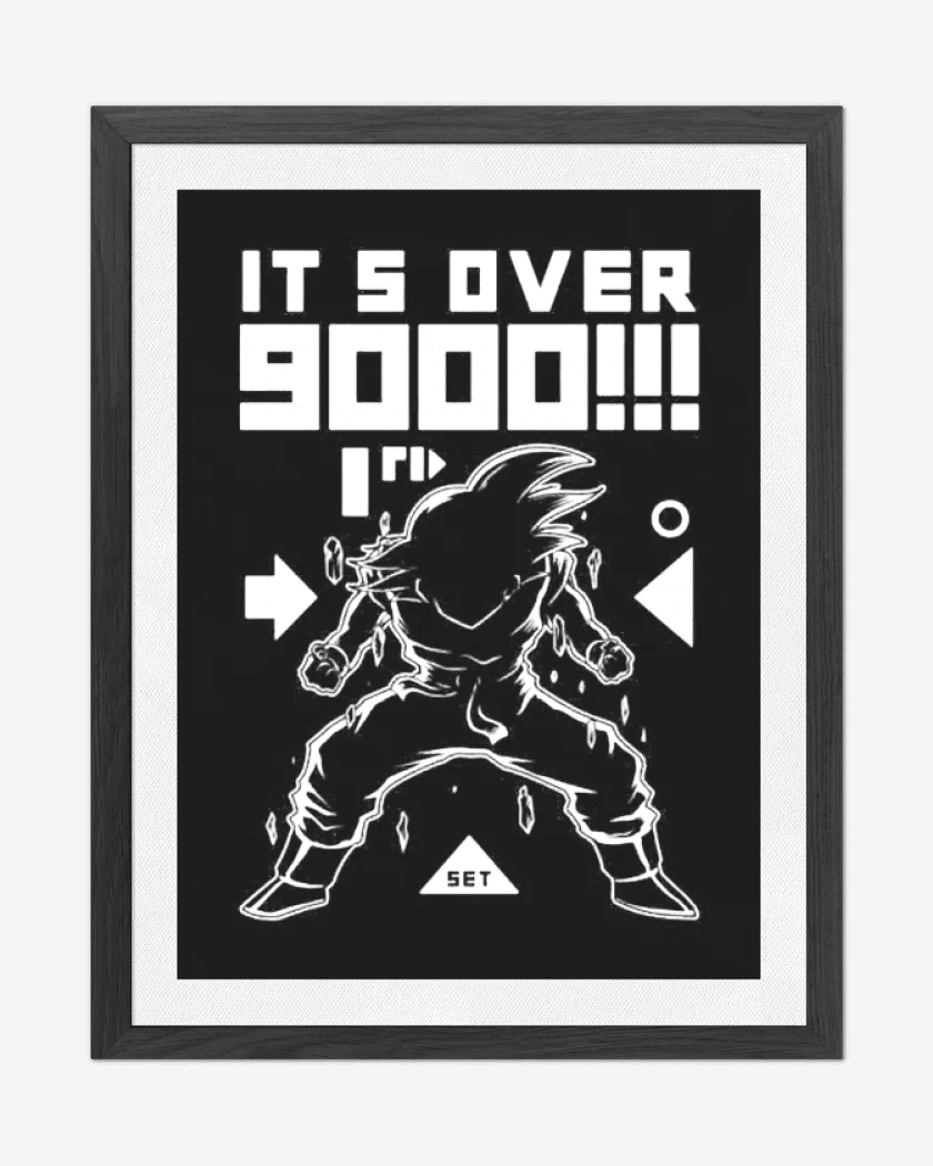 Cuadro decorativo Negro de Over 9000