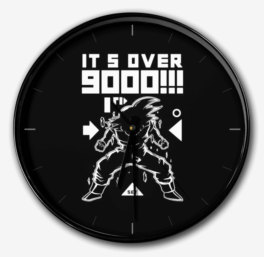 Reloj Negro de Over 9000