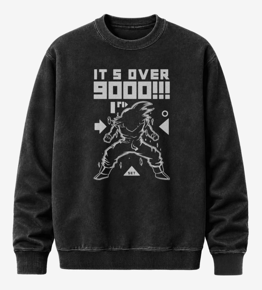 Poleron Polo Acid Wash Negro de Over 9000