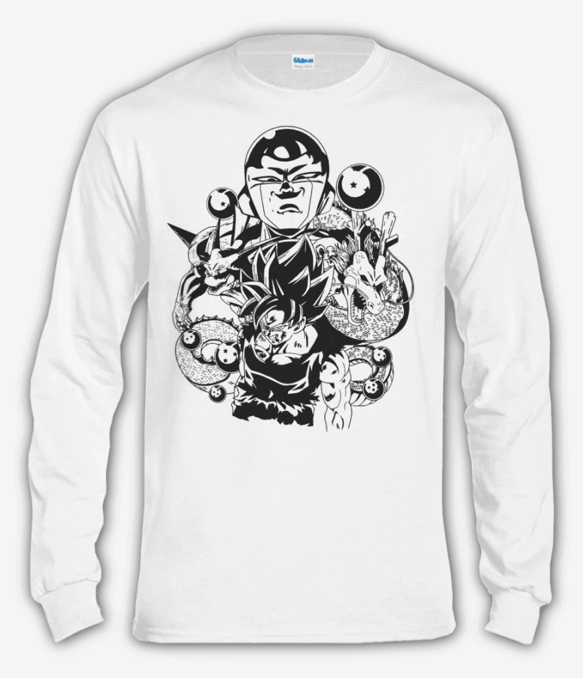 Polera manga larga Blanco de Saga de freezer 